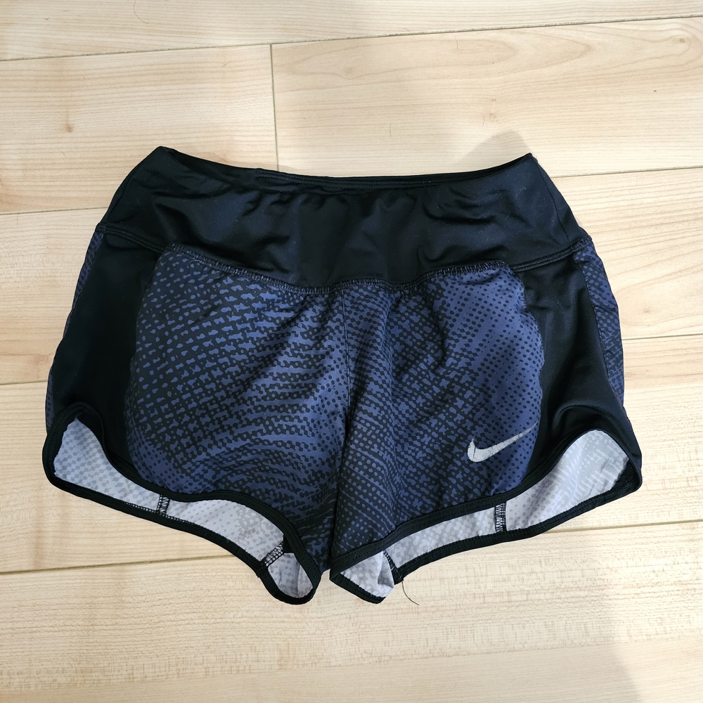 Nike Women's Black and Blue Running Shorts